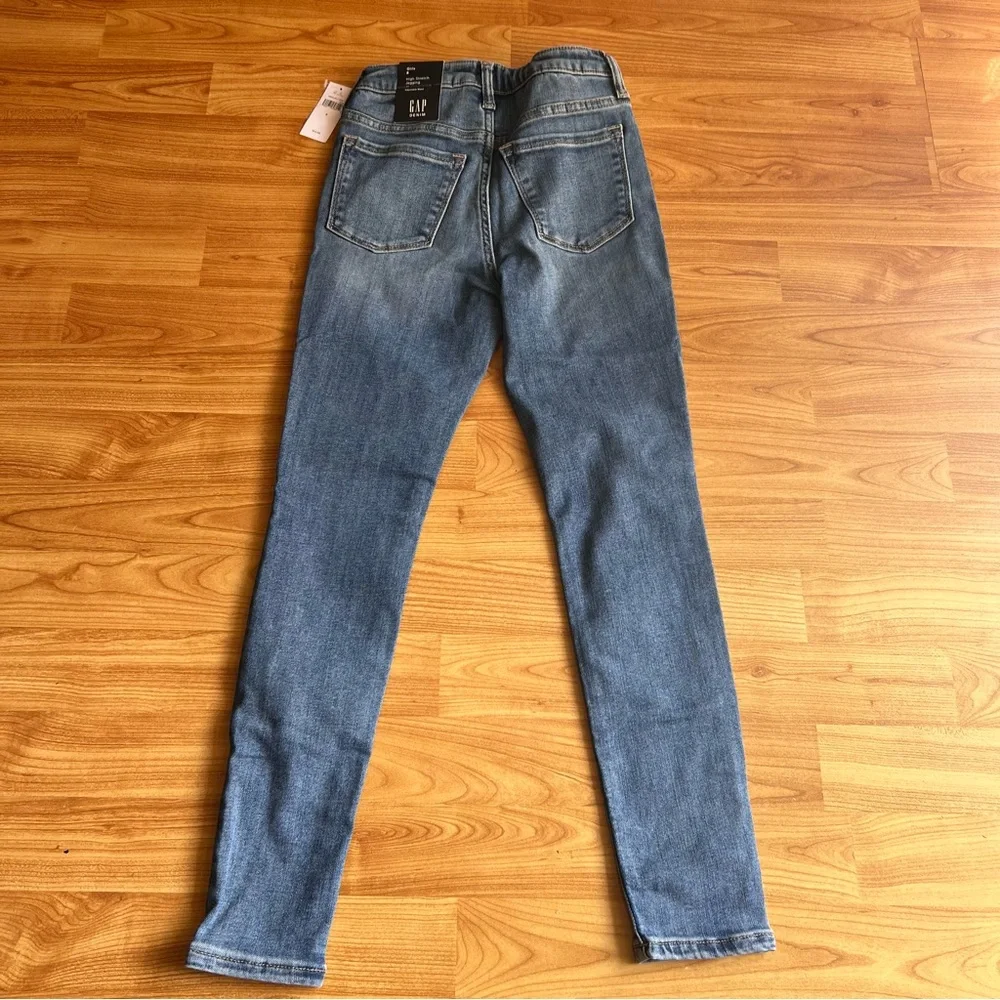 GAP Girl Denim High Rise Skinny Jeans - Light Blue